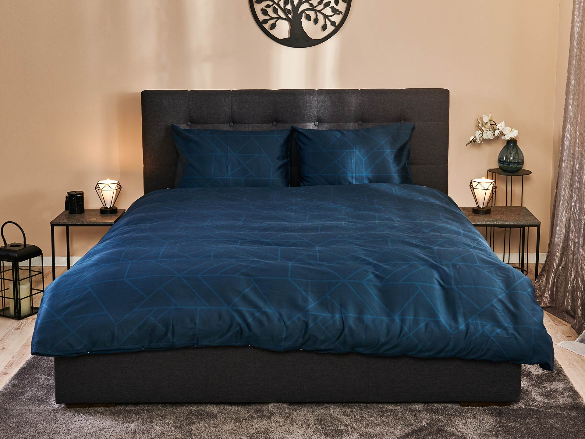 

Комплект постельного белья Black Diamond Dormeo Темно-синий 140x200 см