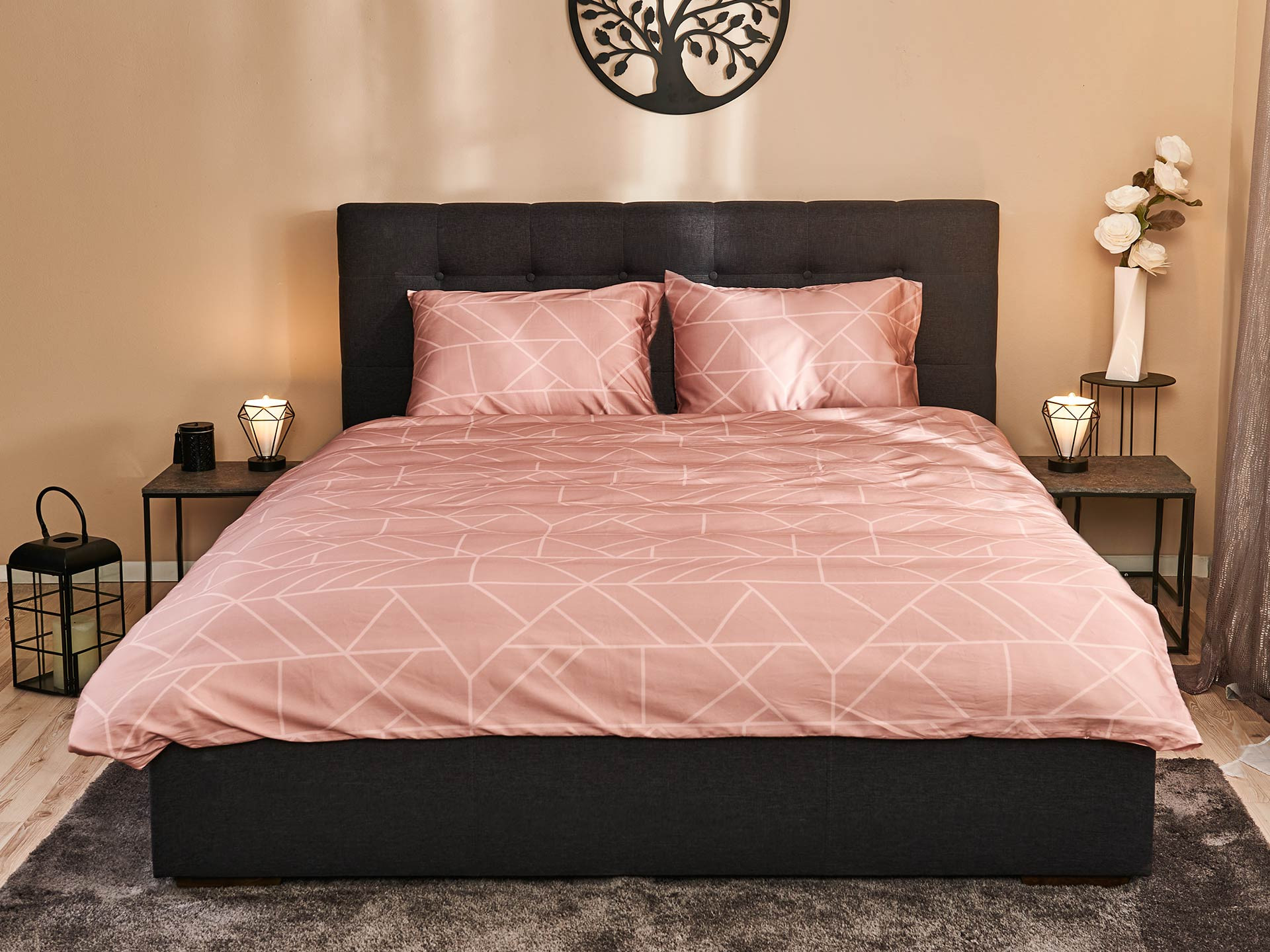 

Комплект постельного белья Black Diamond Dormeo Розовый 200х200 см