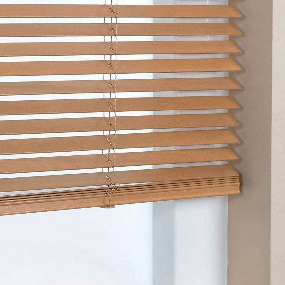 

Жалюзи деревянные горизонтальные 40x160 cм 25 мм золотой дуб мат Sundeco