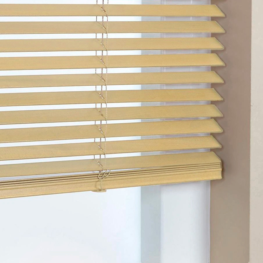 

Жалюзи деревянные горизонтальные 50x160 cм 25 мм натуральный Sundeco