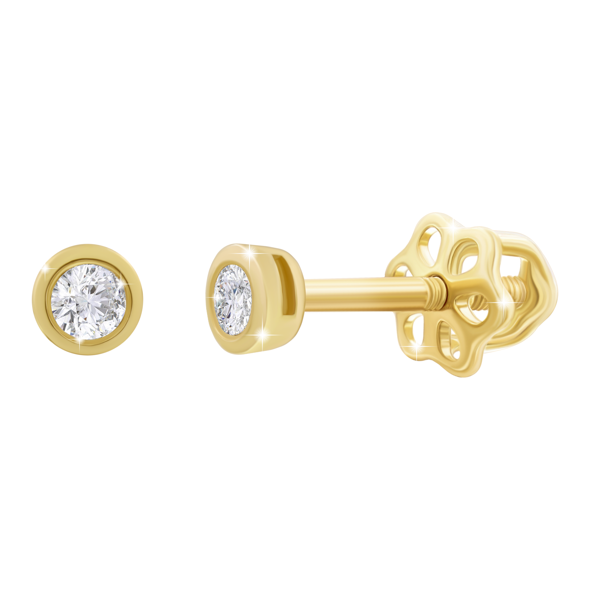 

Сережки золотые Mini Сlassic с бриллиантами