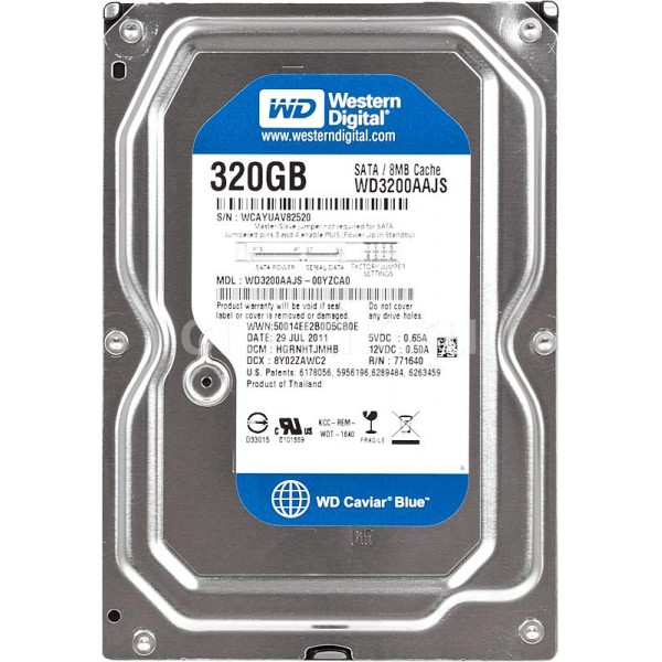 

HDD SATA 320Gb WD, 8Mb (WD3200AAJS)