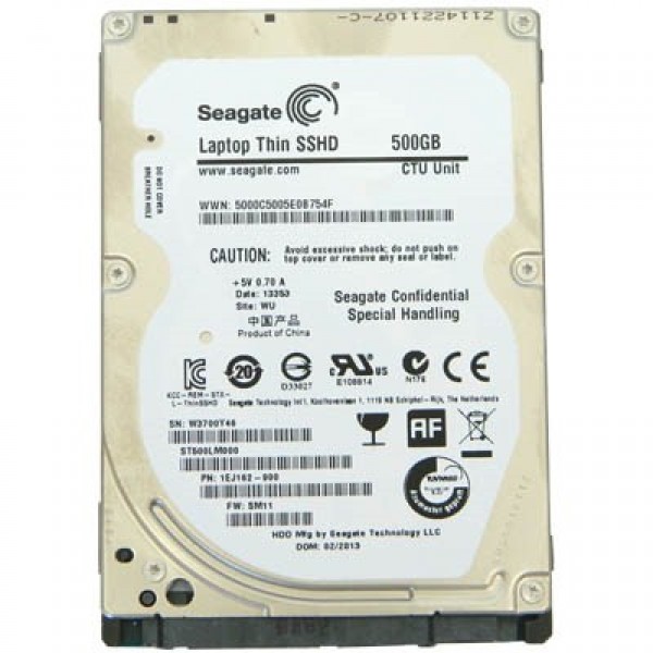 

HDD 2.5" SATA 500GB Seagate Laptop Thin SSHD 64MB 5400rpm (ST500LM000) Refurbished