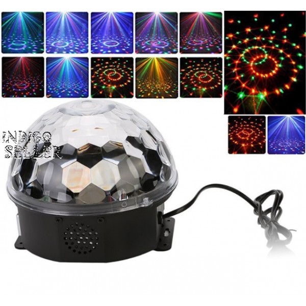 

Диско-шар светодиодный Crownberg Led Magic Ball с Bluetooth и встроенной колонкой светомузыка + пульт и флешка 0304