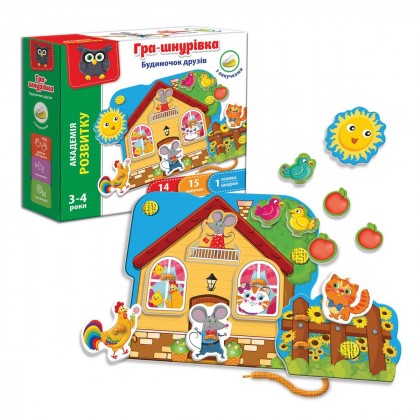 

Игра-шнуровка Vladi Toys Домик друзей (укр) (17-6445944)