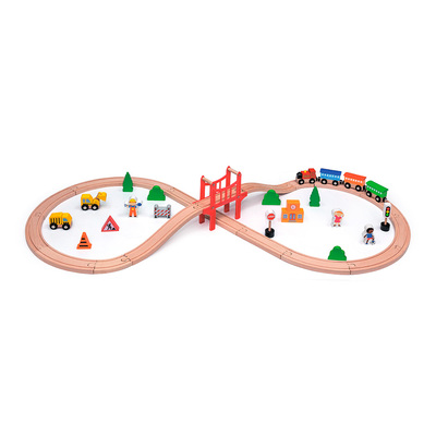

Игровой набор Viga Toys Железная дорога 39 элементов (50266) (10-553355)