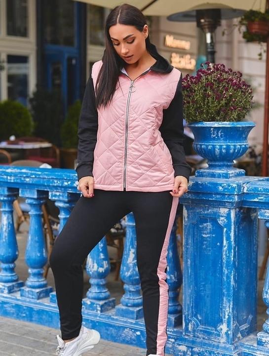 

Спортивный костюм G&M k-73863 52-54 Размер цвет черный с пудрой