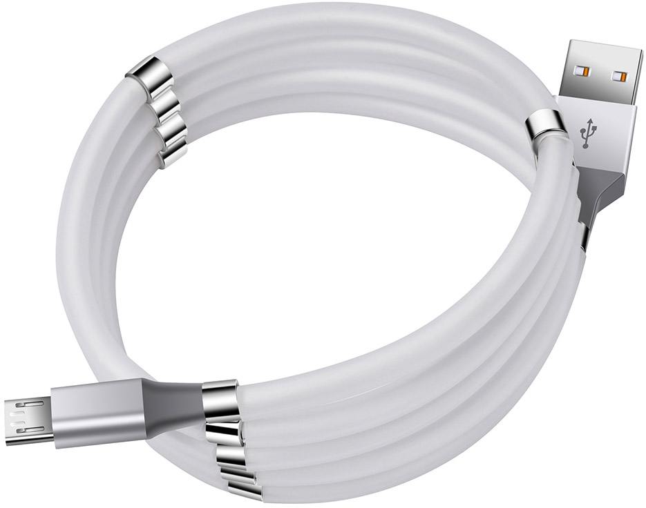 

Дата кабель Florence MagNet microUSB 1 м 3 A White (FL-2202-WM)