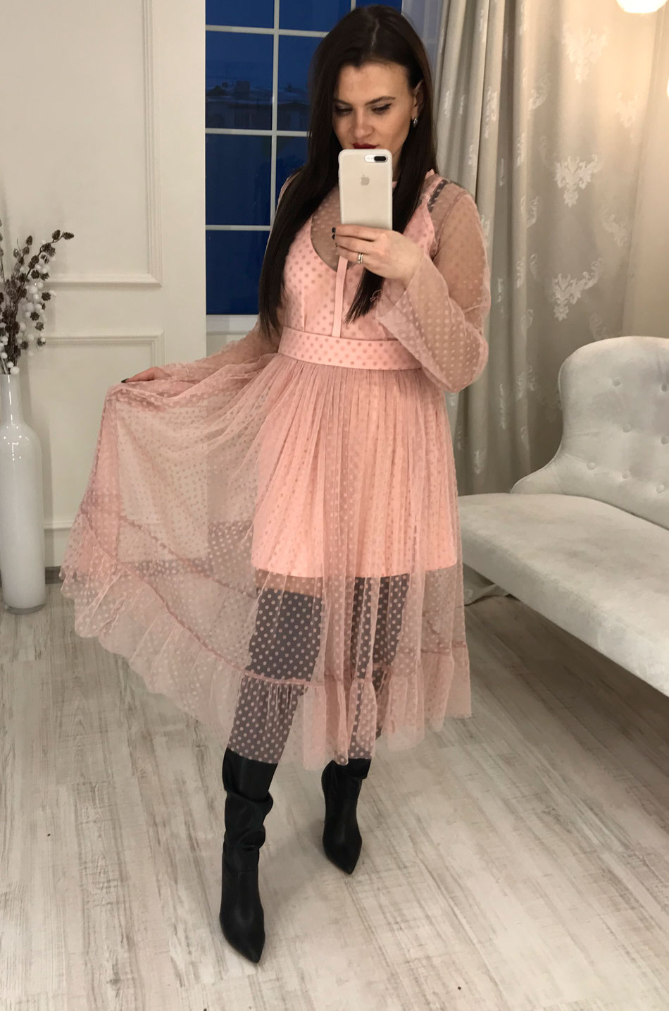 

Платье Milirud 204 Пудра 42-46