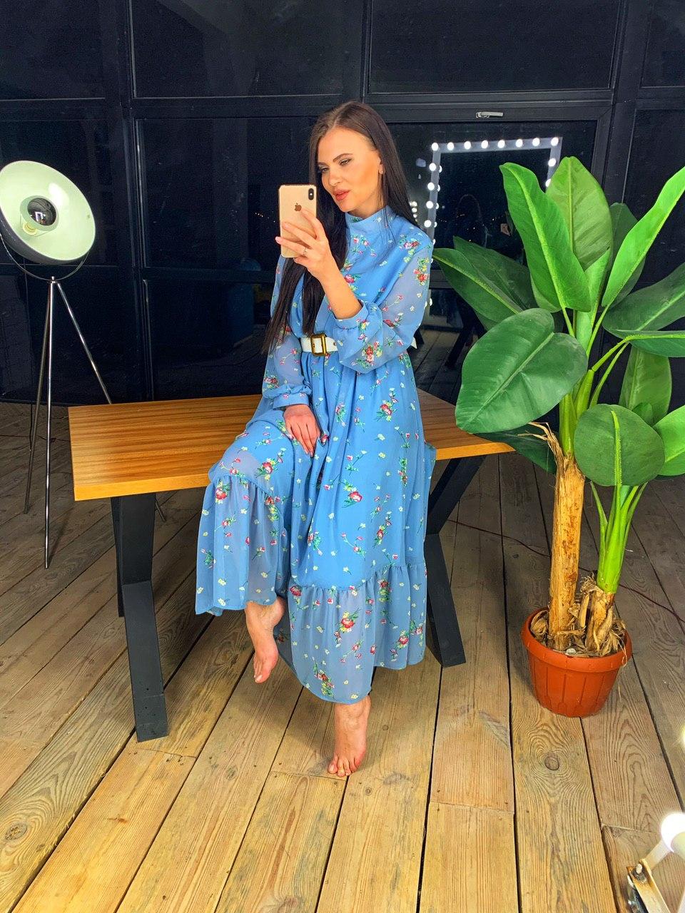 

Платье Milirud ЭЛЬЗА 364 Голубой мелкий цветок 42-46