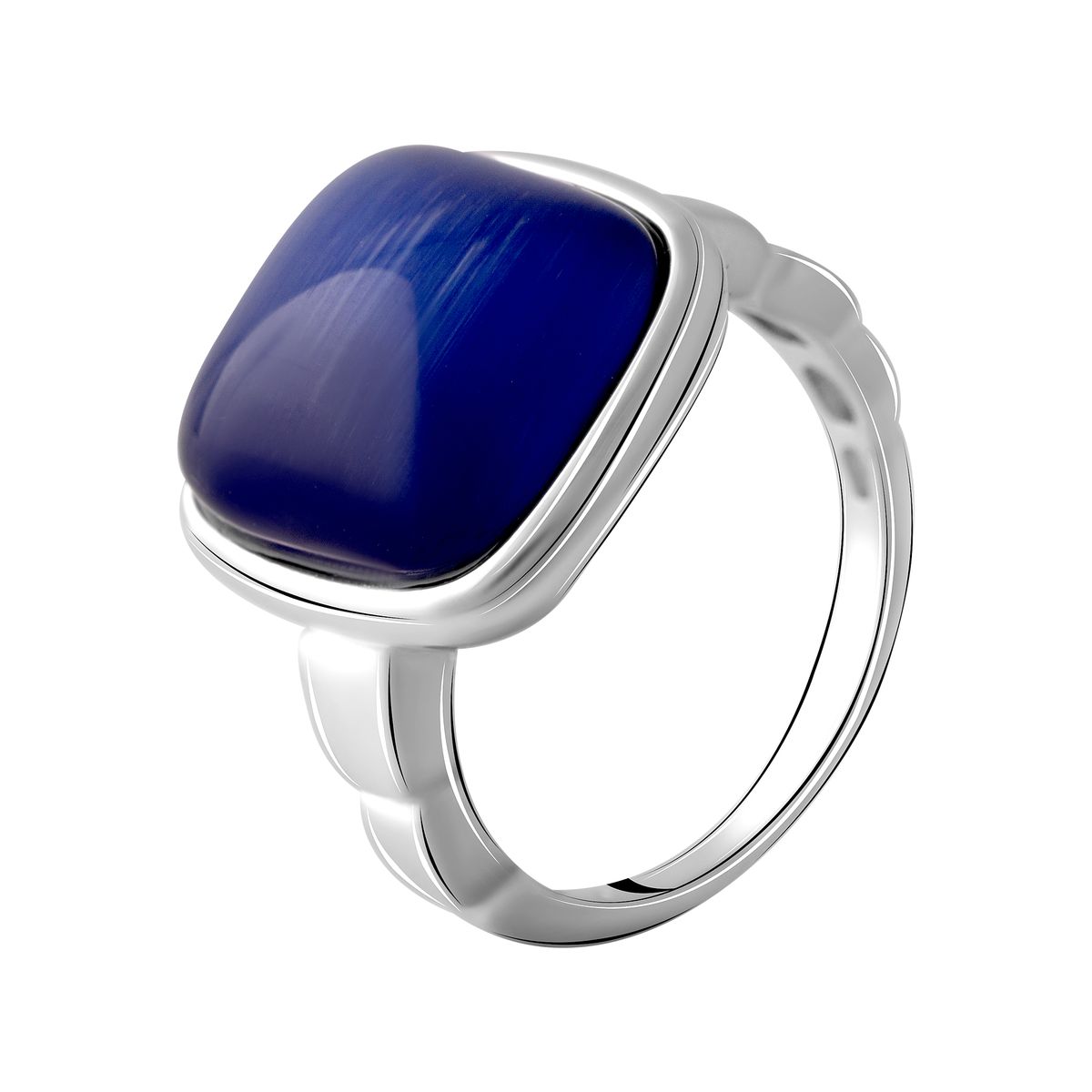 

Серебряное кольцо SilverLine с кошачьим глазом 17 размер