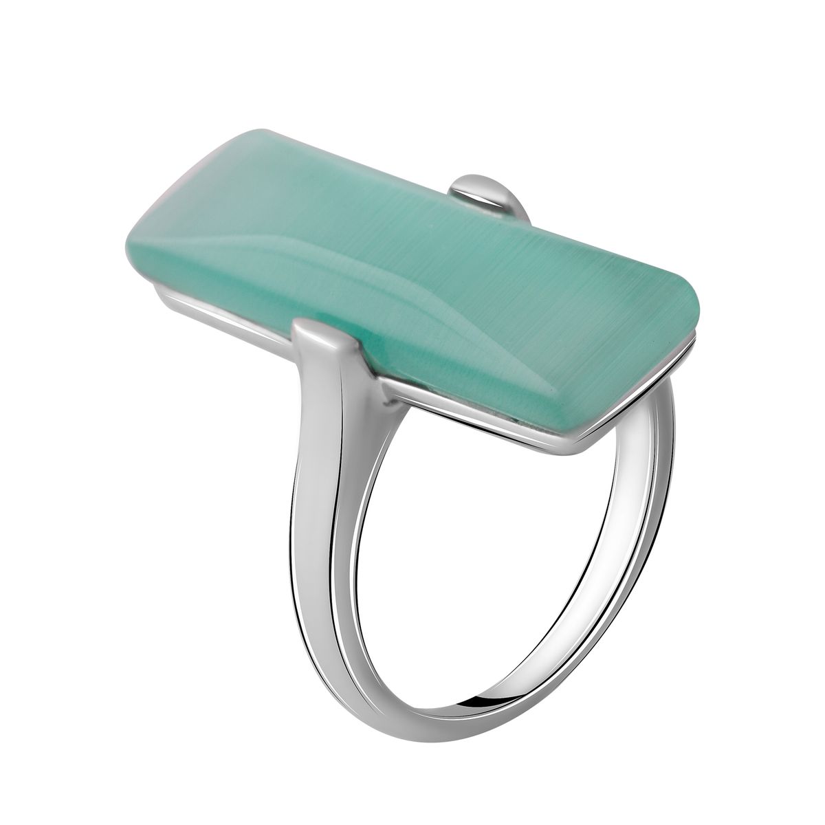 

Серебряное кольцо SilverLine с кошачьим глазом 17 размер