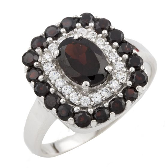 

Серебряное кольцо SilverLine с натуральным гранатом 1.74ct 18 размер