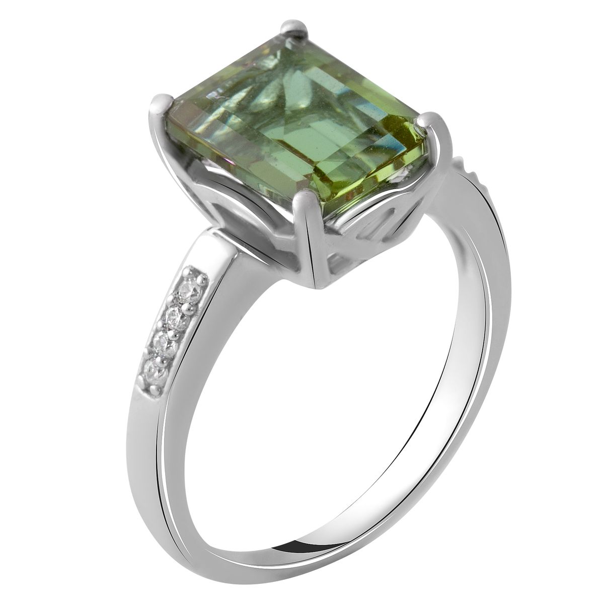 

Серебряное кольцо SilverLine с Султанит султанитом 3.42ct 18 размер
