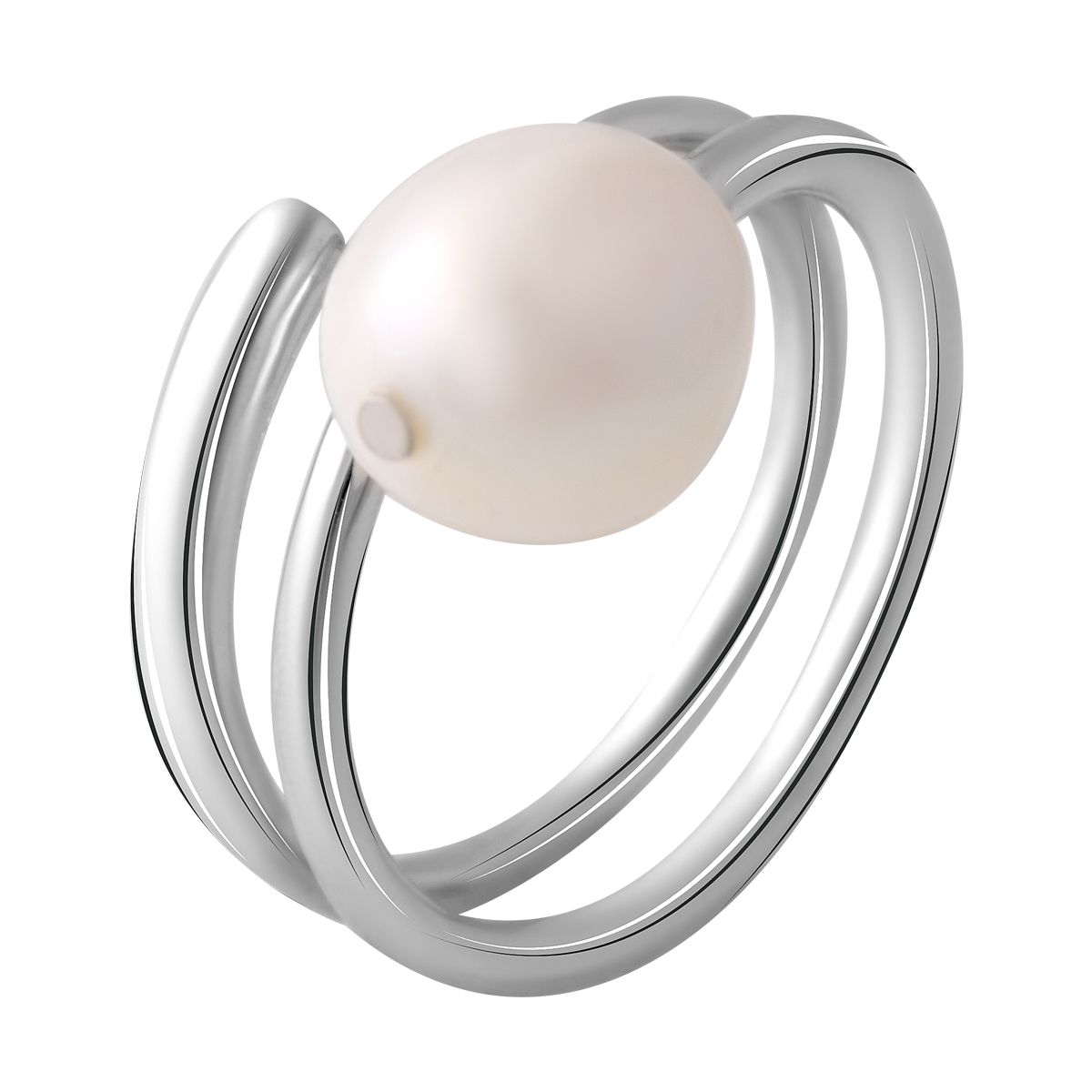 

Серебряное кольцо SilverLine с натуральным жемчугом барочным 17 размер