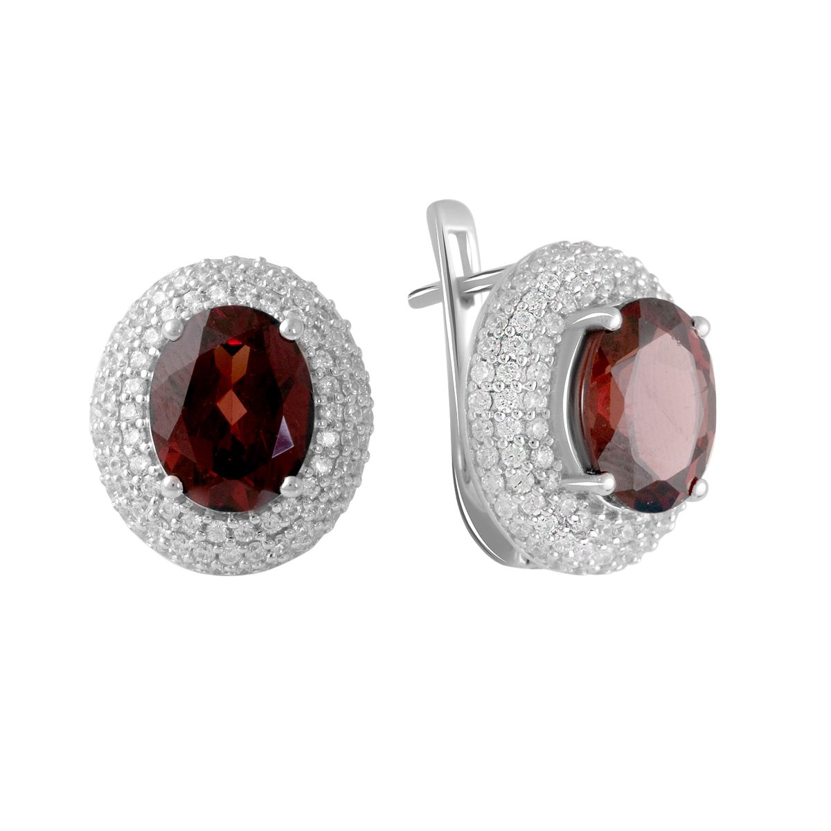 

Серебряные серьги SilverLine с натуральным гранатом 7.899ct