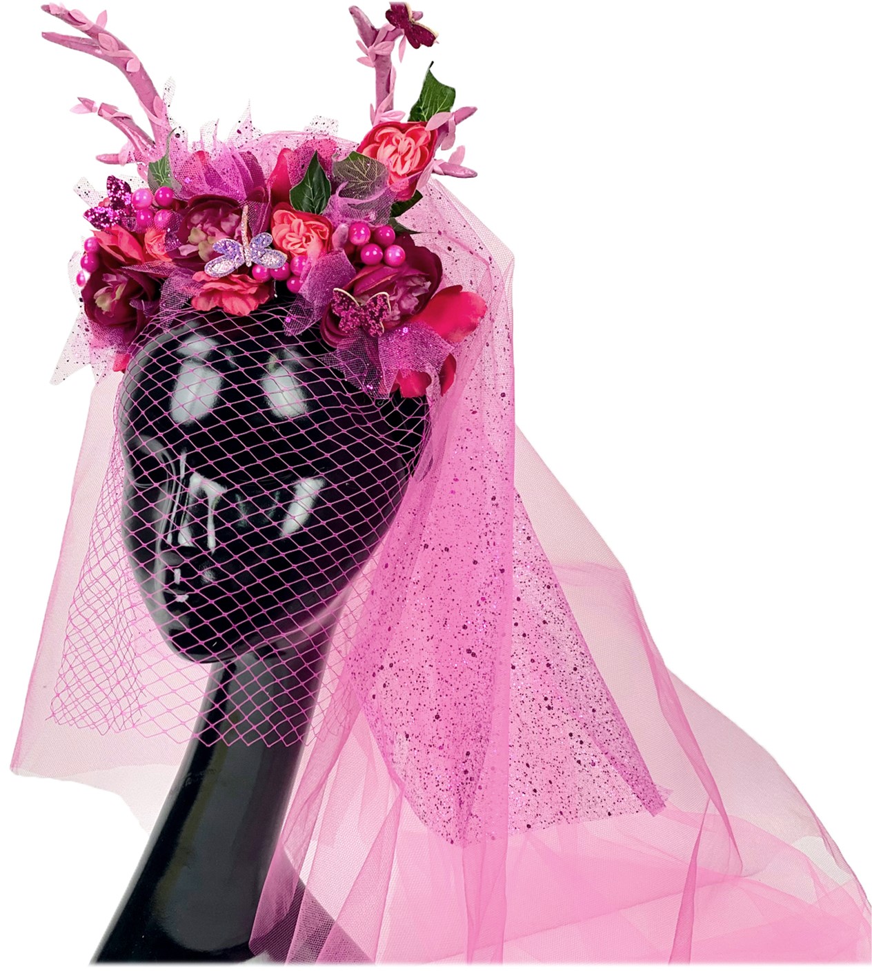 

Венок Seta Decor Олень сказочный 20-909ML Малиновый с розовым