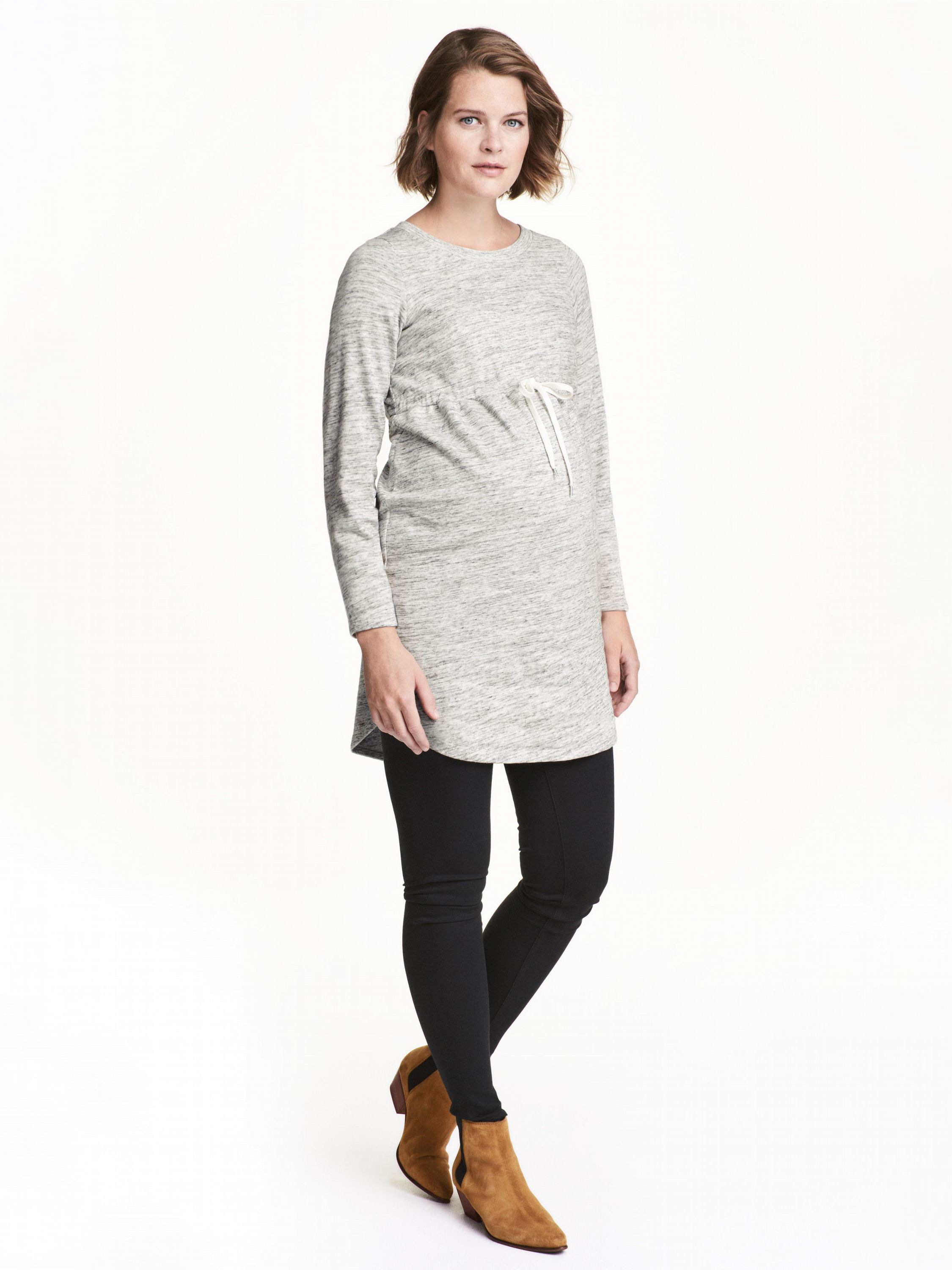 

Туника H&M 4442445 XL Светло-серый меланж