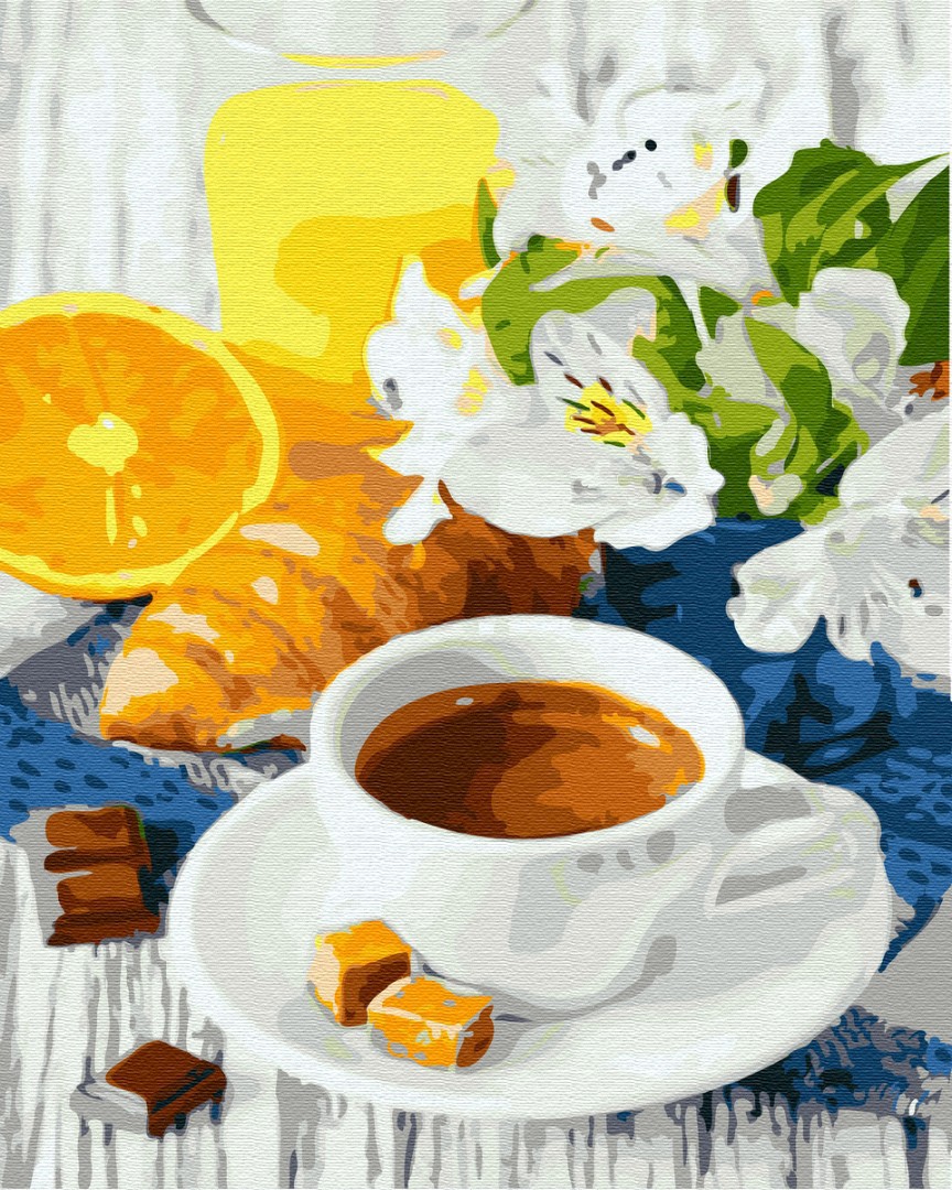 

Картина с номерами "Цитрусовый кофе" Brushme 40х50 см (tvo0001585)