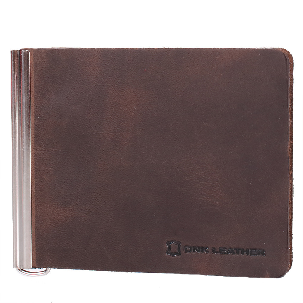 

Кожаный зажим для купюр мужской DNK Leather 10х7,5х0,3 см Коричневый