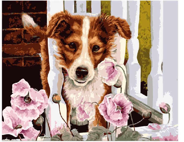 

Картина с номерами "Песик в маках" Brushme 40х50 см (tvo0001437)