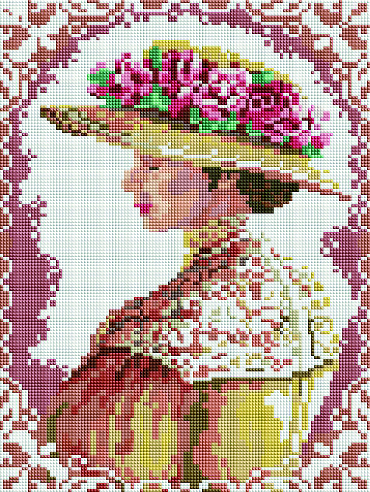 

Мозаика алмазная "Аристократическая дама" Brushme 40х30 см