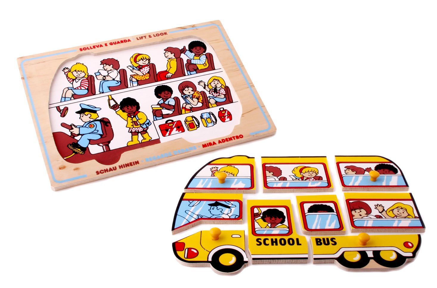 

Мозаика Школьный автобус 9 деталей Lam Toys 29,5х20,5х0,9 см (det0002501) Разноцветный