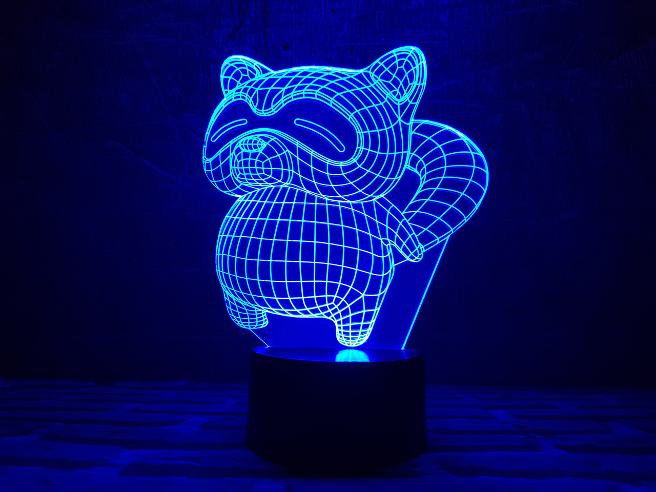 

Сменная пластина для 3D ламп "Енот" 3DTOYSLAMP