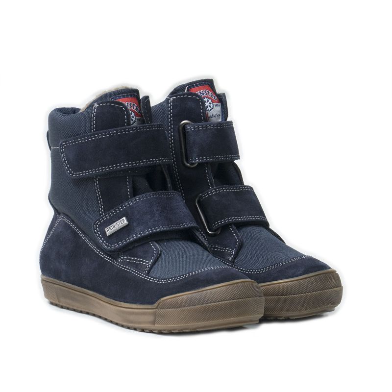 

Замшевые утепленные ботинки Naturino Rainstep 30 Синий 1383/01