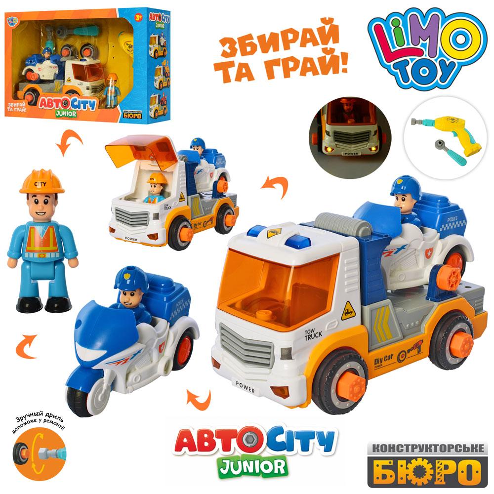 

Конструктор Limo Toy KB 068 на шурупах, (транспорт, звук, свет, фигурки, шуруповерт)