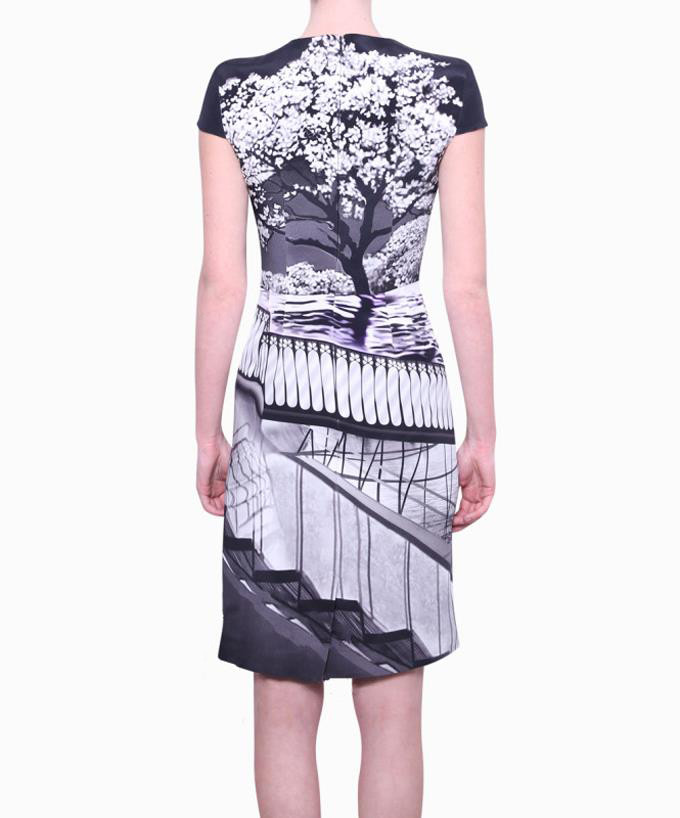 

Платье Karen Millen  черное с серым KM70519, Платье Karen Millen S черное с серым KM70519