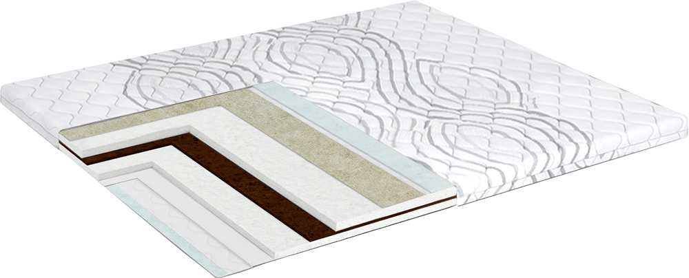 

Тонкий матрас-топпер Smart Mattresses Cocos & Wool 150х190 см (1012021-4-9)