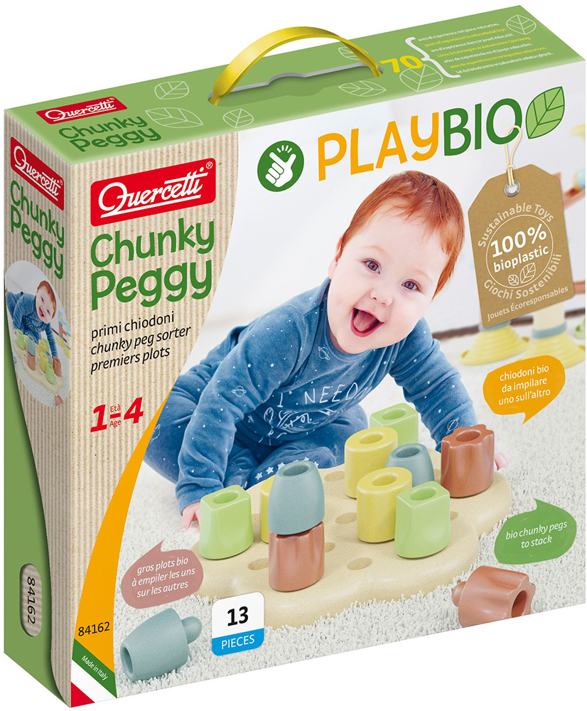 

Мозаика Quercetti Play Bio Геометрия макси Chunky Peggy (84162-Q)
