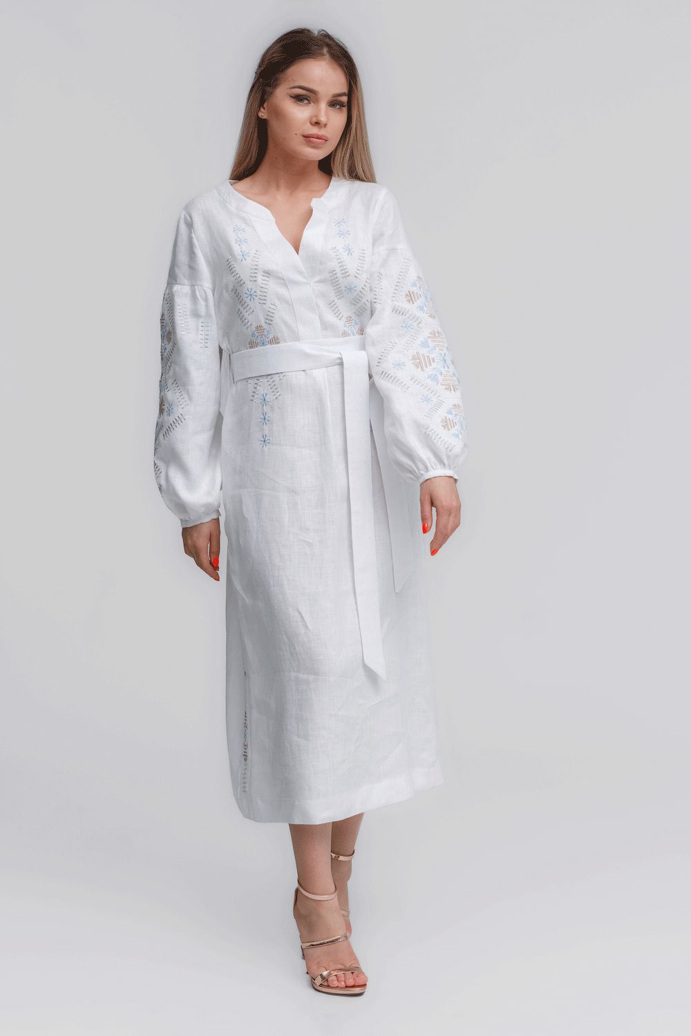 

Жіноче вишите плаття White Трійця  UKR-4183 UkrGlamour, Жіноче вишите плаття White Трійця L UKR-4183 UkrGlamour