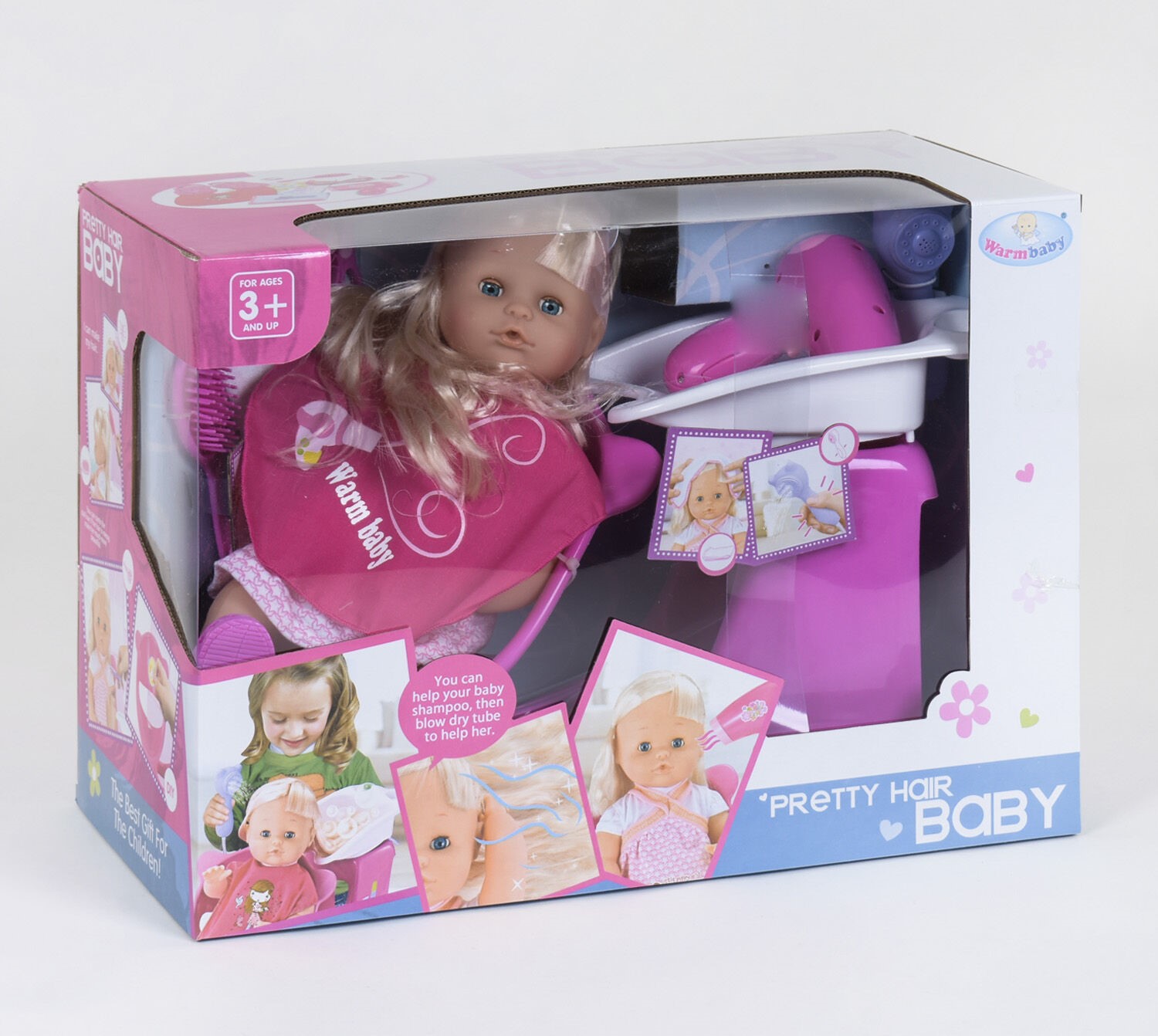 

Кукла пупс Warm Baby RT 05078-1 функциональный с парикмахерским набором