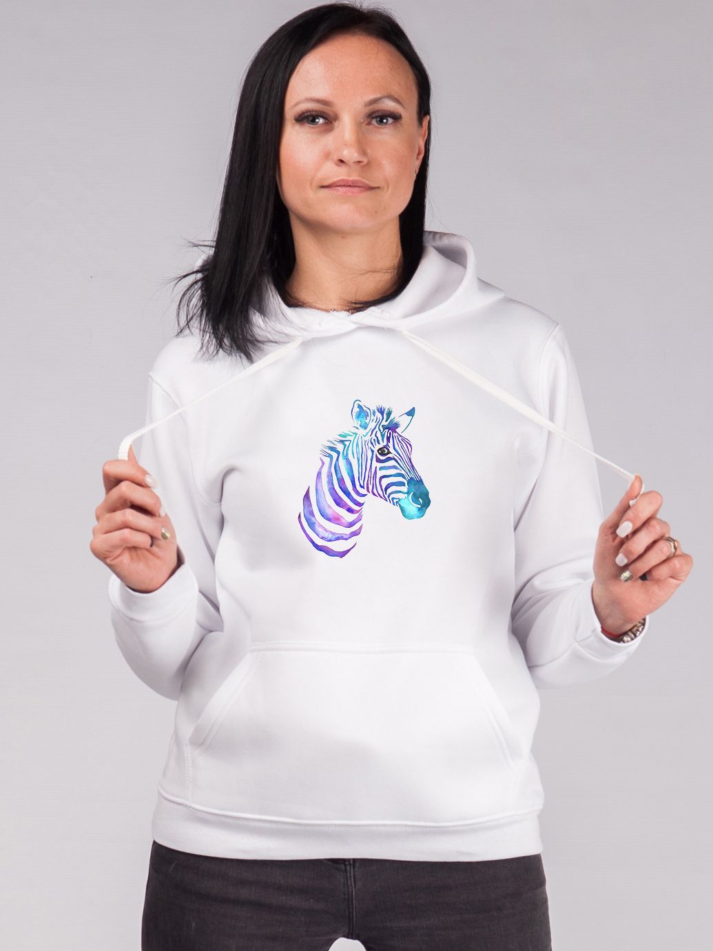 

Худи Malta Ж459-14-Р2 Watercolor Zebra М (44) Белое