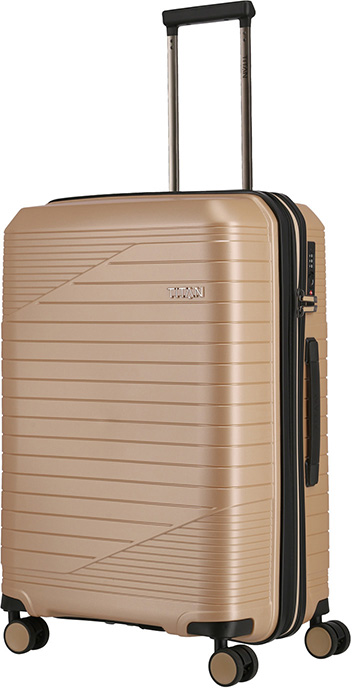 

TRANSPORT/Champagner Metallic Чемодан на 4 колесах M exp. (70/75л,3,2кг) (45x67x27/29см) Titan Ti852405-40