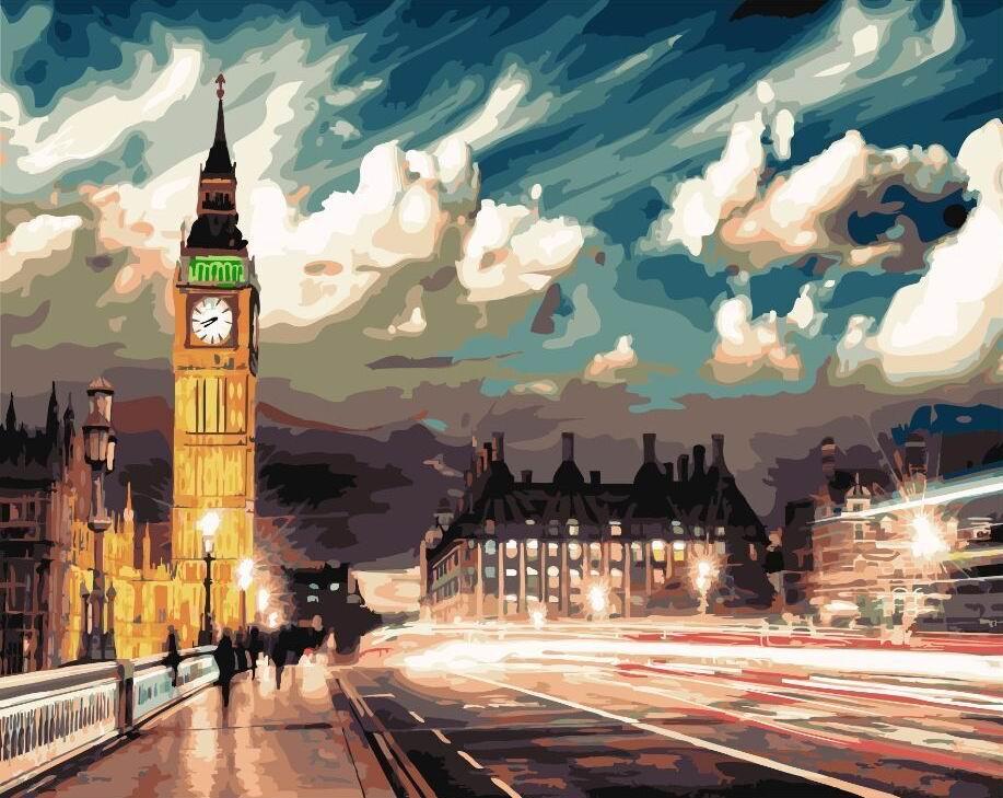 

Картина по номерам - Сумерки над Лондоном Brushme 40*50 см. (GX22077)
