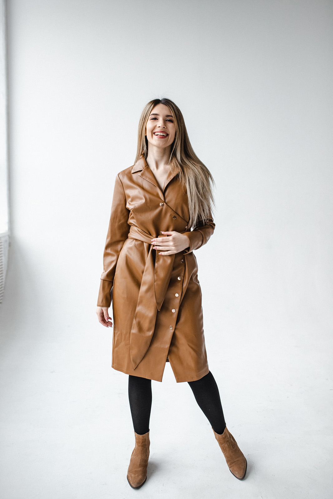 

Платье Wear me кожаное M Горчичный 2w/19/57