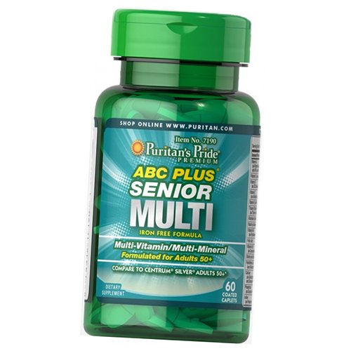 

Puritan's Pride ABC Plus Senior Multi Iron Free 60каплет (36367199)