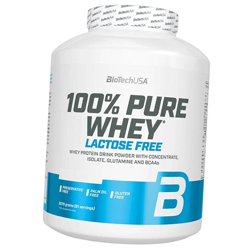 

Сывороточный протеин без лактозы, 100% Pure Whey Lactose Free, BioTech (USA) 2270г Клубника (29084026)