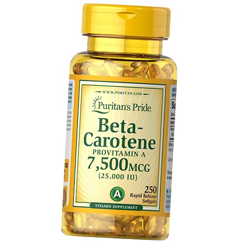 

Бета-Каротин, Beta-Carotene 25000, Puritan's Pride 250гелкапс (72367035)