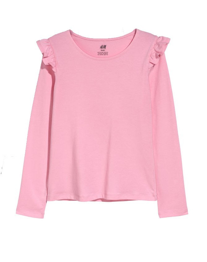 

Футболка с длинными рукавами H&M 158-164 см Розовая