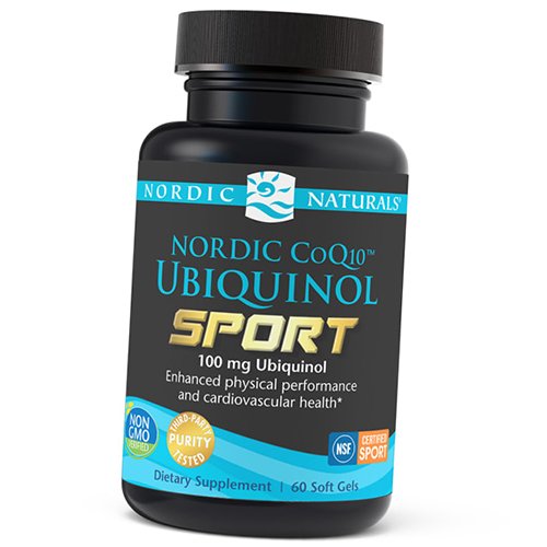 

Убихинол Q10 для спортсменов, CoQ10 Ubiquinol Sport, Nordic Naturals 60гелкапс (70352001)