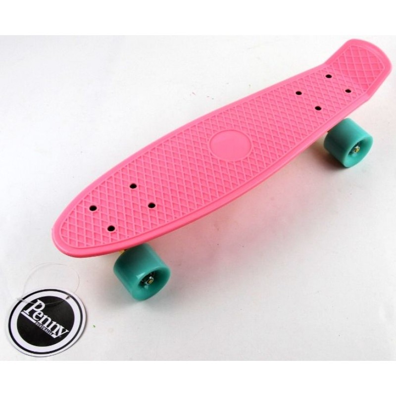

Пенни борд Penny Board Pastel Series 22" Розовый с бирюзовыми колесами
