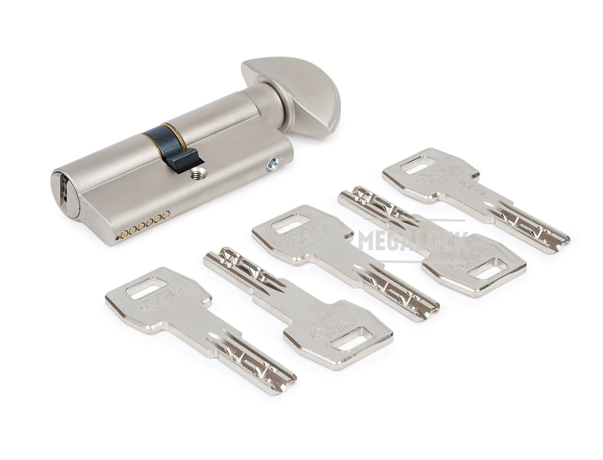 

Цилиндр AGB SCUDO 5000 PS 90 мм (45/45Т) ключ/тумблер матовый никель (СА2016.40.40)