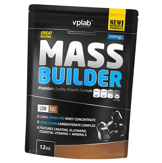 

Гейнер для набора веса, Mass Builder, VP laboratory 1200г Ваниль (30099001)