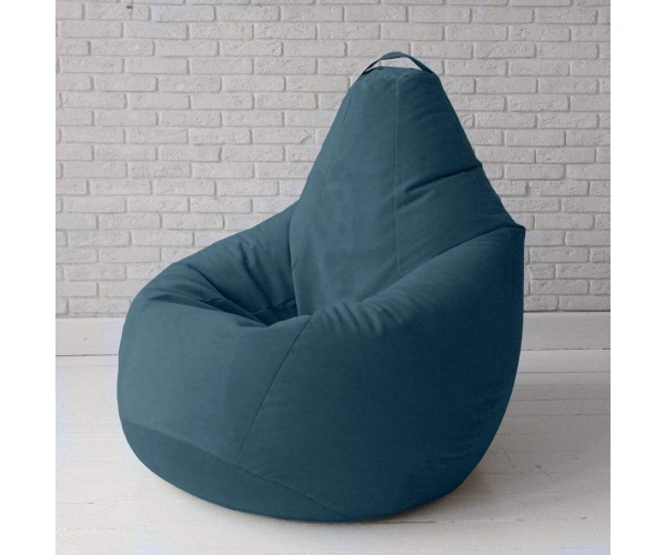 

Кресло-груша велюр темно-синее KatyPuf XL 125x90