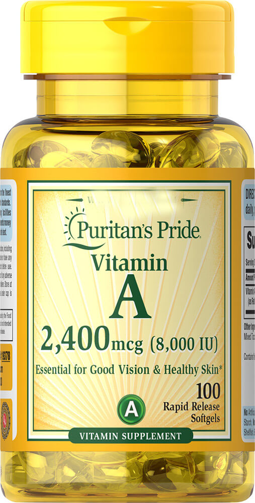 

Витамины Puritan's Pride Vitamin A 8,000 IU 100 капсул (4384301677)