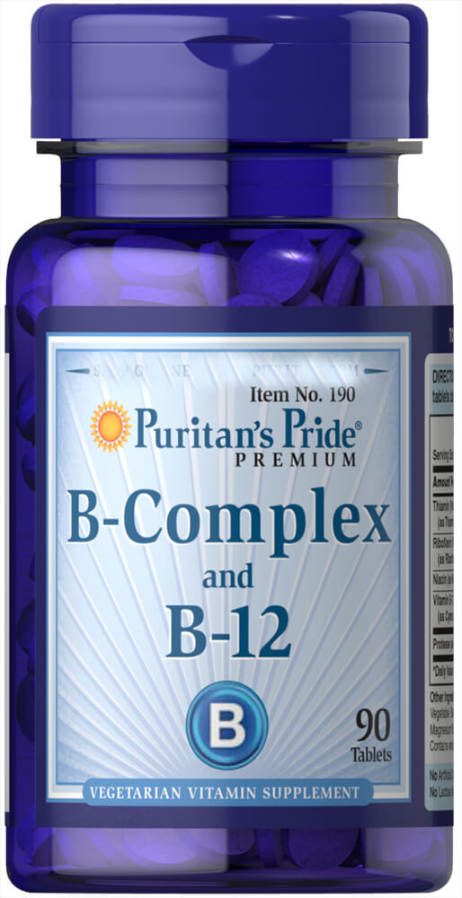 

Витамины Puritan's Pride Vitamin B-Complex And Vitamin B-12 90 таблеток (4384301682)